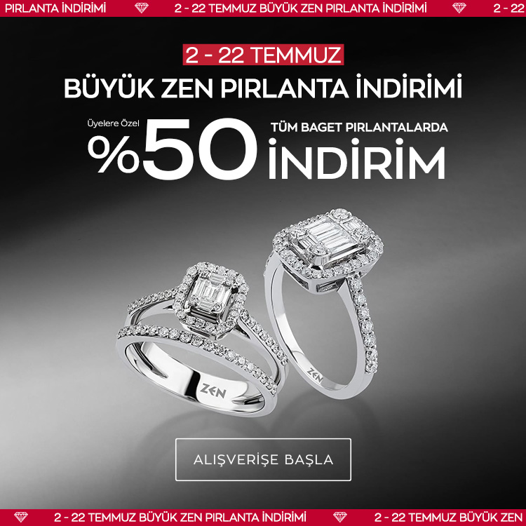 Tüm Baget Pırlantalarda %50 İndirim!