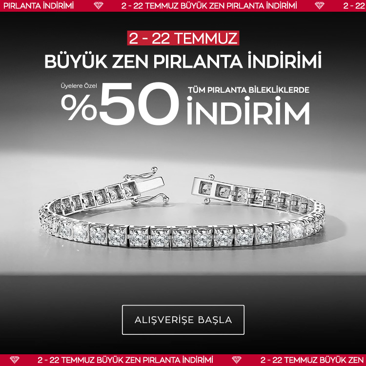 Tüm Pırlanta Bilekliklerde %50 İndirim!