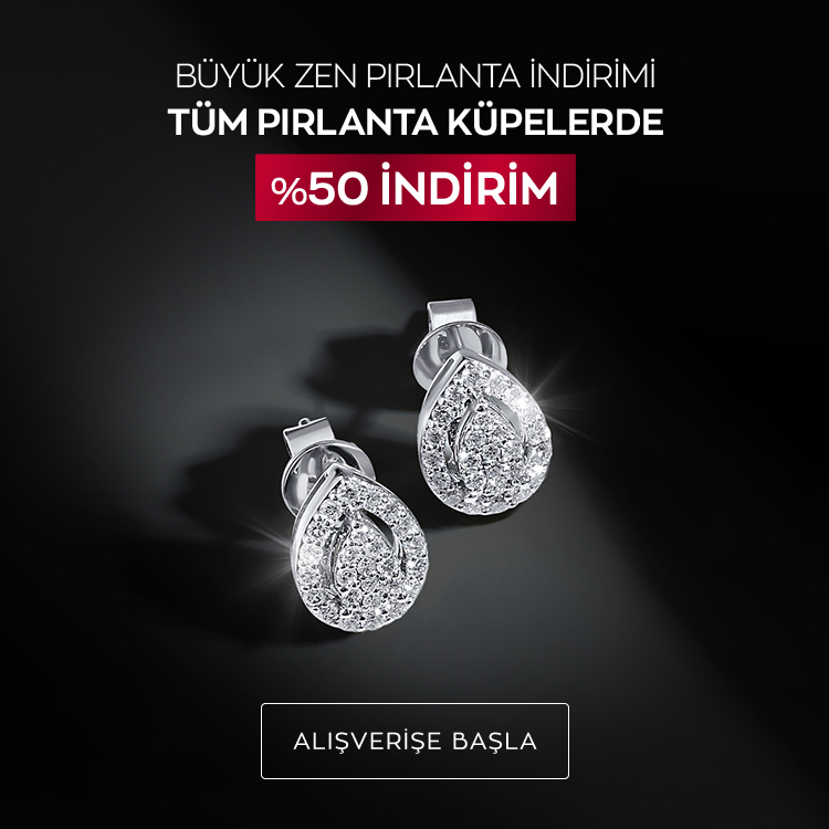 Büyük Zen Pırlanta İndirimi Küpeler