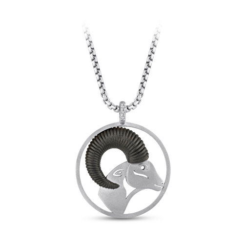 0,04 Karat Pırlanta Koç Burcu Kolye