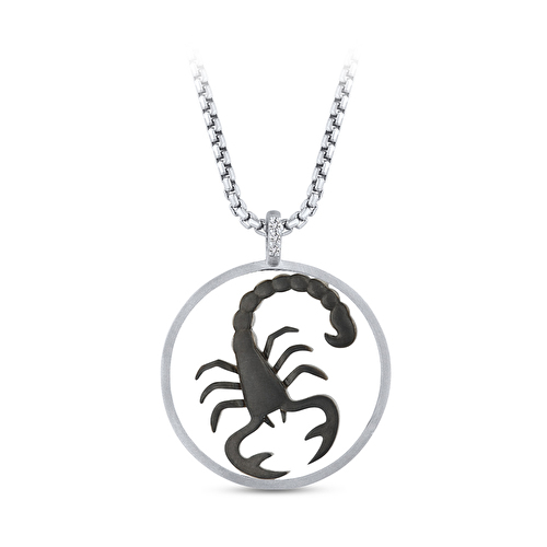 0,04 Karat Pırlanta Akrep Burcu Kolye