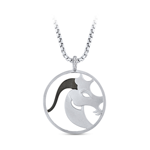 0,04 Karat Pırlanta Oğlak Burcu Kolye