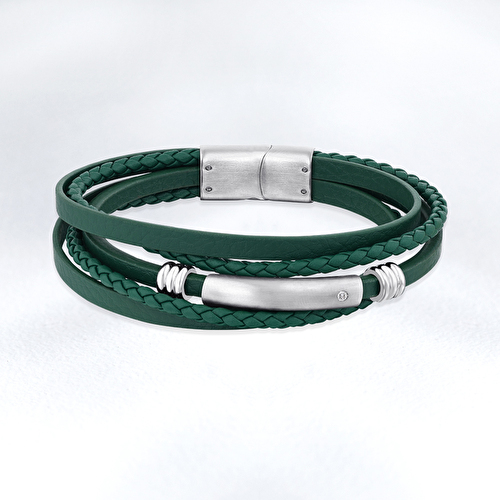 0,03 Karat Pırlanta Çelik Erkek Bileklik