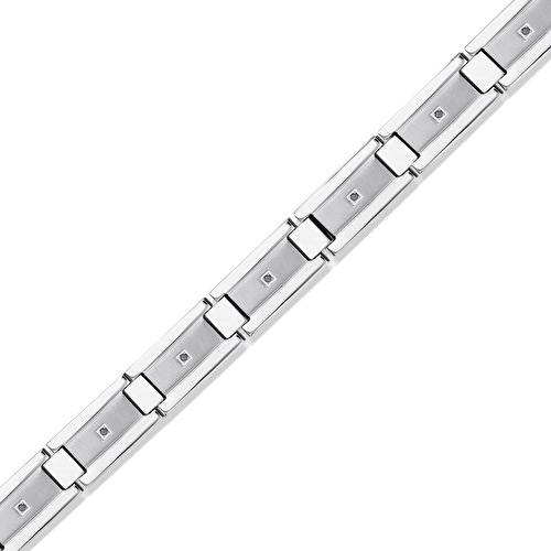 Pırlanta Çelik Erkek Bileklik