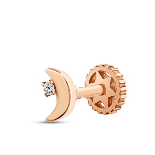 0,01 Karat Pırlanta Luna Flat Piercing