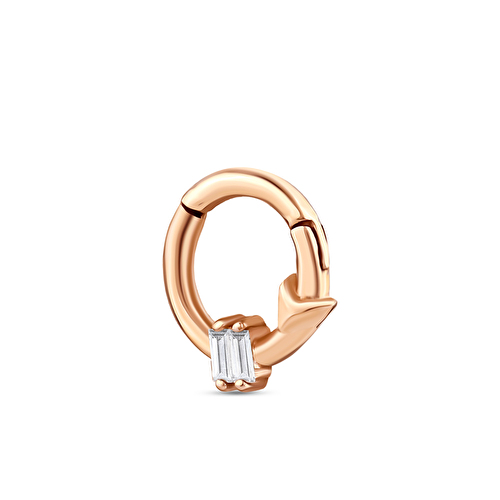 0,03 Karat Pırlanta Hecate Baguette Helix Piercing