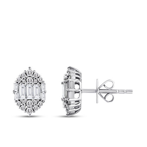 0,61 Karat Tasarım Pırlanta Küpe