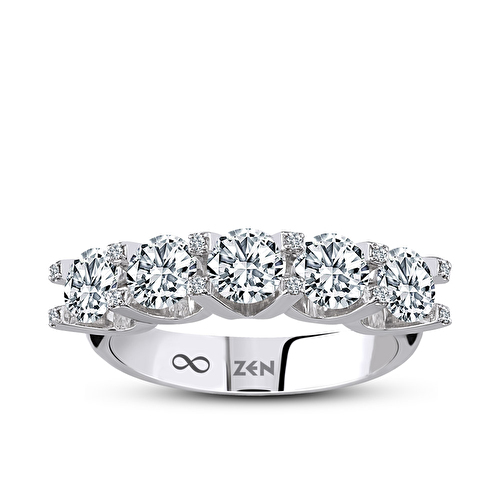 1,05 Karat 5 Taş Pırlanta Yüzük