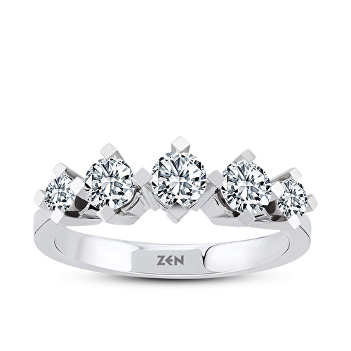 0,75 Karat Royal 5 Taş Pırlanta Yüzük