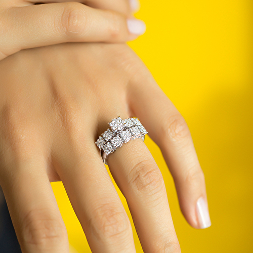 0,77 Karat Twins İkili Pırlanta Yüzük