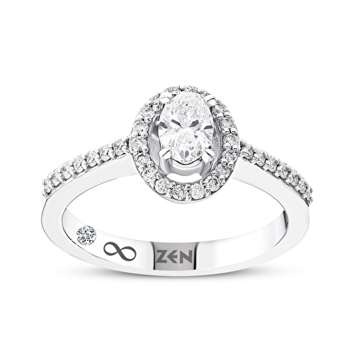 0,60 Karat Oval Tektaş Pırlanta Yüzük