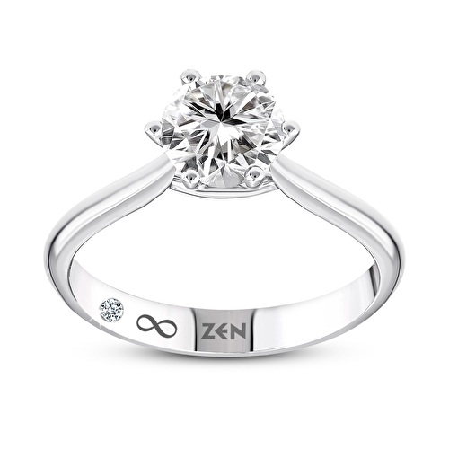 1,00 Karat HRD Sertifikalı Tiara Tektaş Pırlanta Yüzük