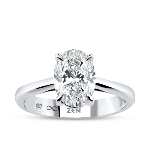 2,00 Karat HRD Sertifikalı Oval Tektaş Pırlanta Yüzük