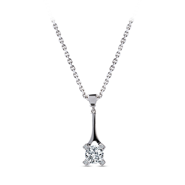 0,32 Karat Forevermark Cornerstones Tektaş Pırlanta Kolye