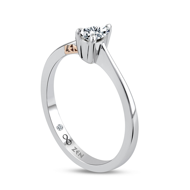 0,24 Karat Forevermark Damla Tektaş Pırlanta Yüzük
