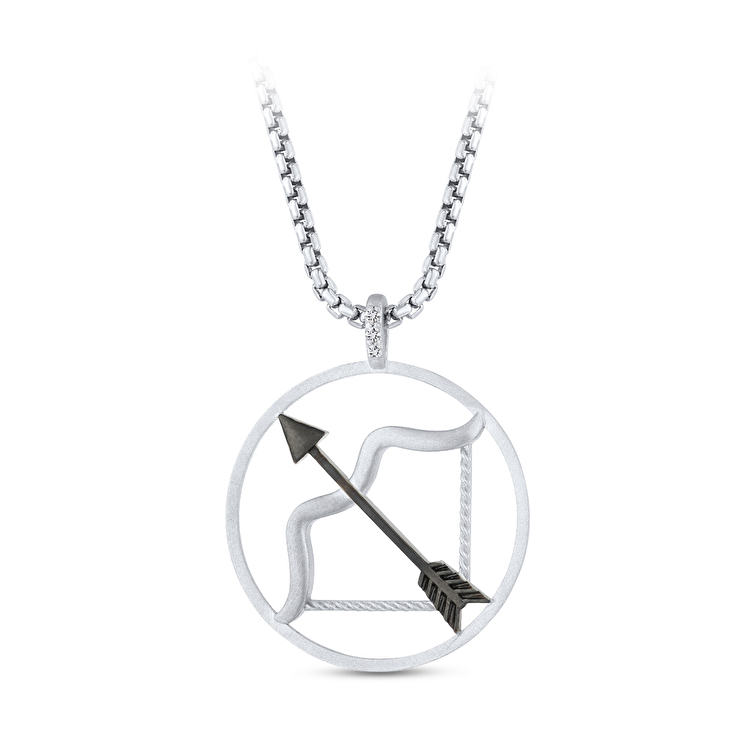 0,04 Karat Pırlanta Yay Burcu Kolye