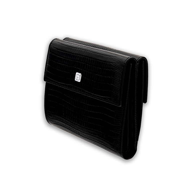 0,02 Karat Pırlantalı Deri Mini Kadın Cüzdanı