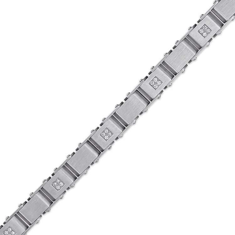 Pırlanta Çelik Erkek Bileklik