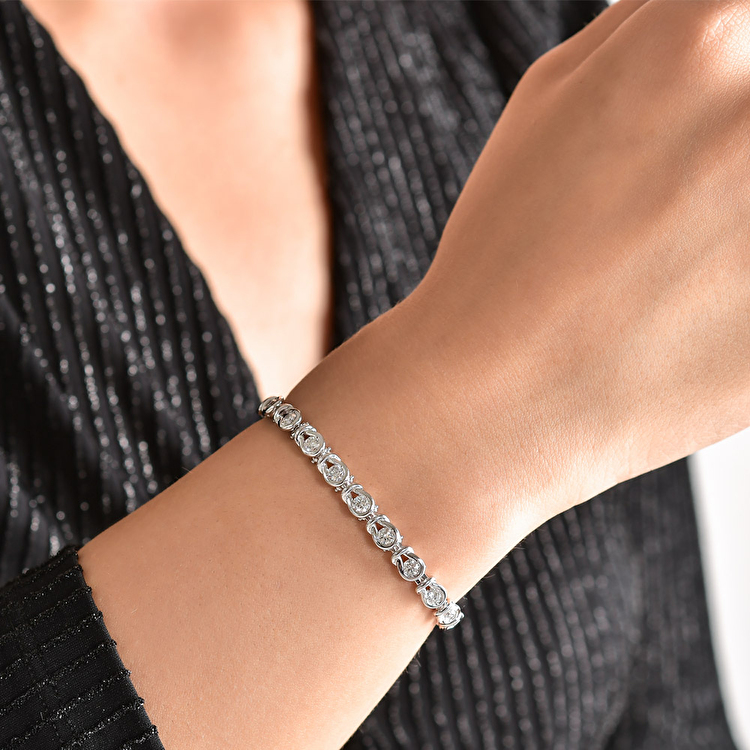 2,07 Karat Forevermark Encordia Koleksiyonu Pırlanta Su Yolu Bileklik