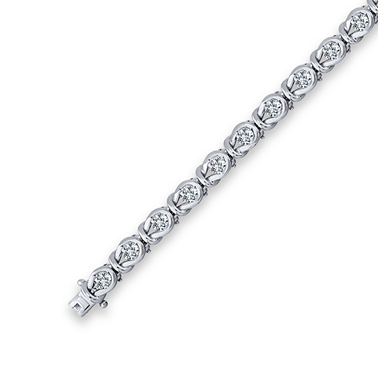 2,07 Karat Forevermark Encordia Koleksiyonu Pırlanta Su Yolu Bileklik
