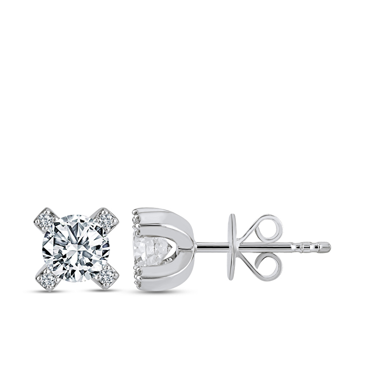 0,84 Karat Forevermark Cornerstones Tektaş Pırlanta Küpe
