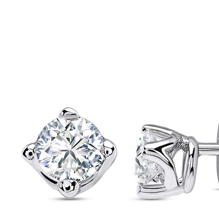 0,40 Karat Forevermark Setting Koleksiyonu Tektaş Pırlanta Küpe