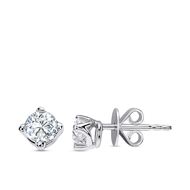 0,40 Karat Forevermark Setting Koleksiyonu Tektaş Pırlanta Küpe