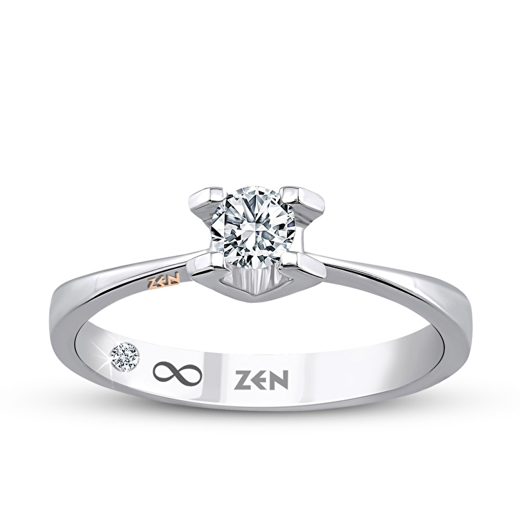 0,21 Karat Kuğu Forevermark Tektaş Pırlanta Yüzük