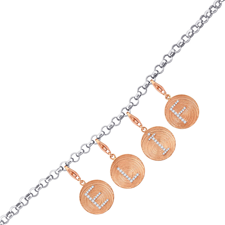 0,08 Karat Charm Pırlanta Ç Harfi