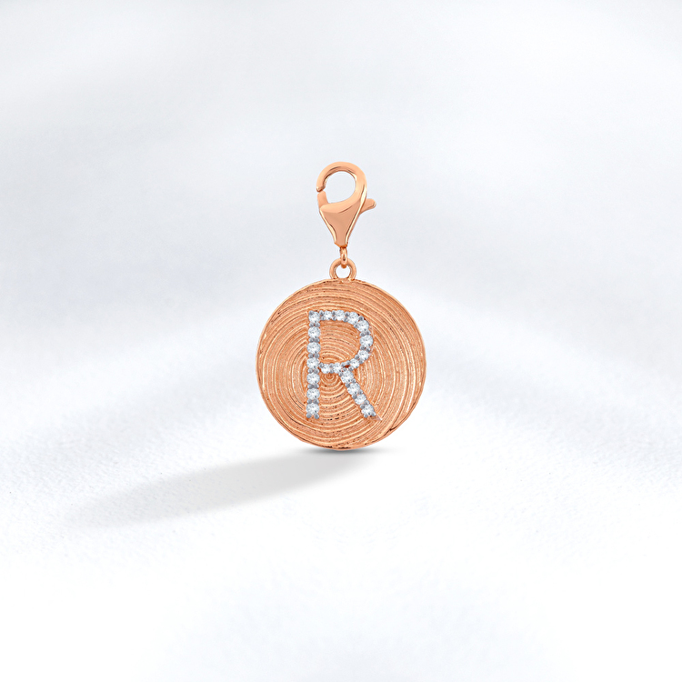 0,09 Karat Charm Pırlanta R Harfi