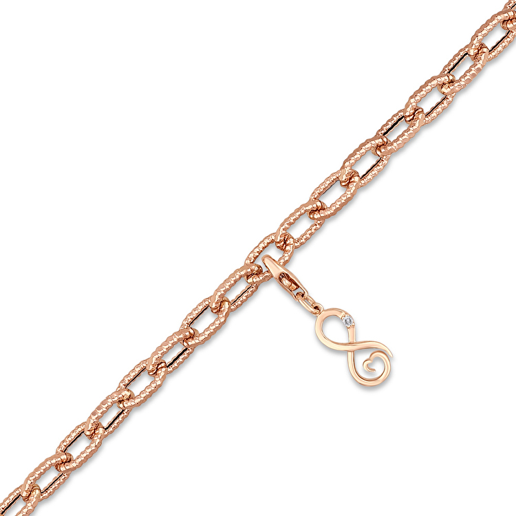 0,02 Karat Sonsuzluk Charm Pırlanta Bileklik