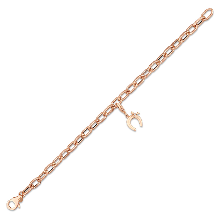 0,01 Karat At Nalı Charm Pırlanta Bileklik