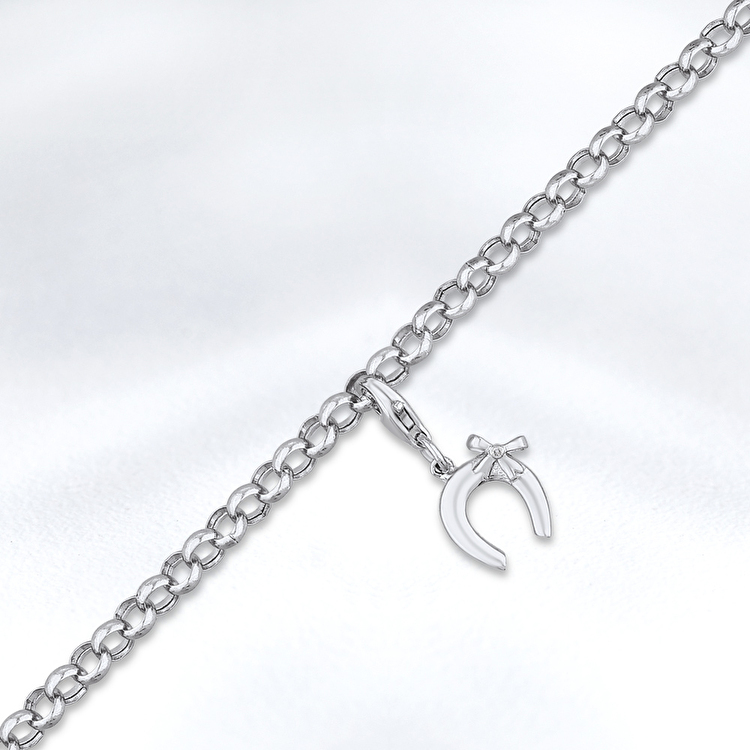 0,01 Karat At Nalı Charm Pırlanta Bileklik