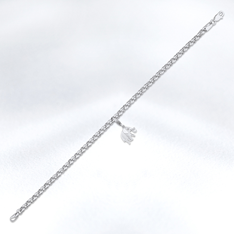 0,02 Karat Fil Charm Pırlanta Bileklik