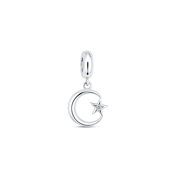 Pırlantalı Gümüş Charm 