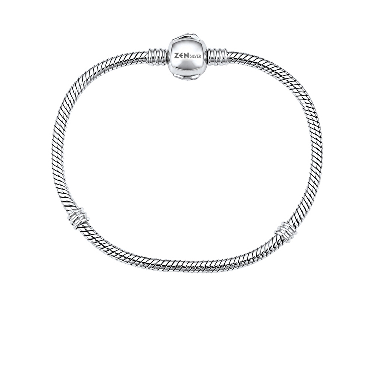 Pırlantalı Gümüş Charm Bileklik