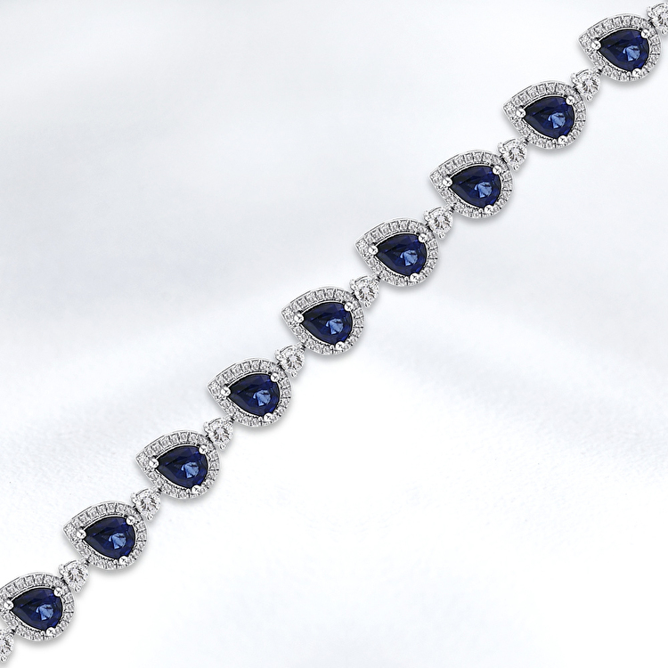 7,13 Karat Safir Pırlanta Bileklik