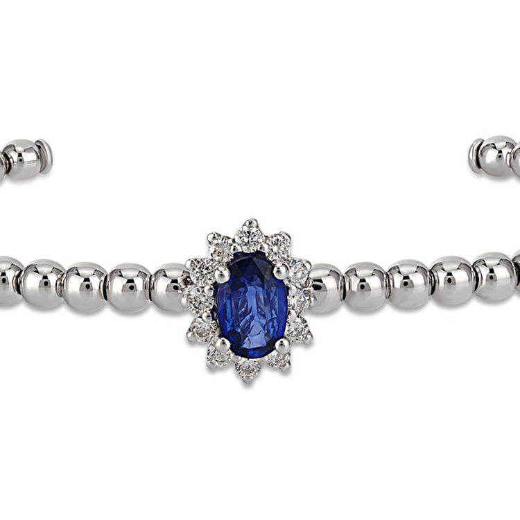 1,02 Karat Pırlantalı Safir Bileklik