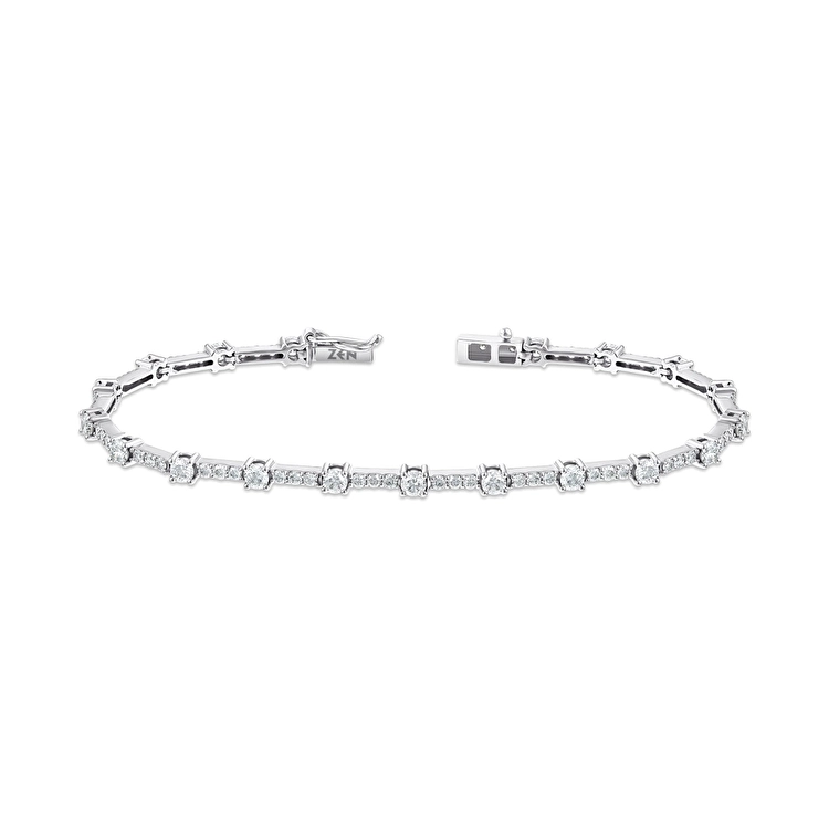 3,00 Karat Pırlanta Su Yolu Bileklik