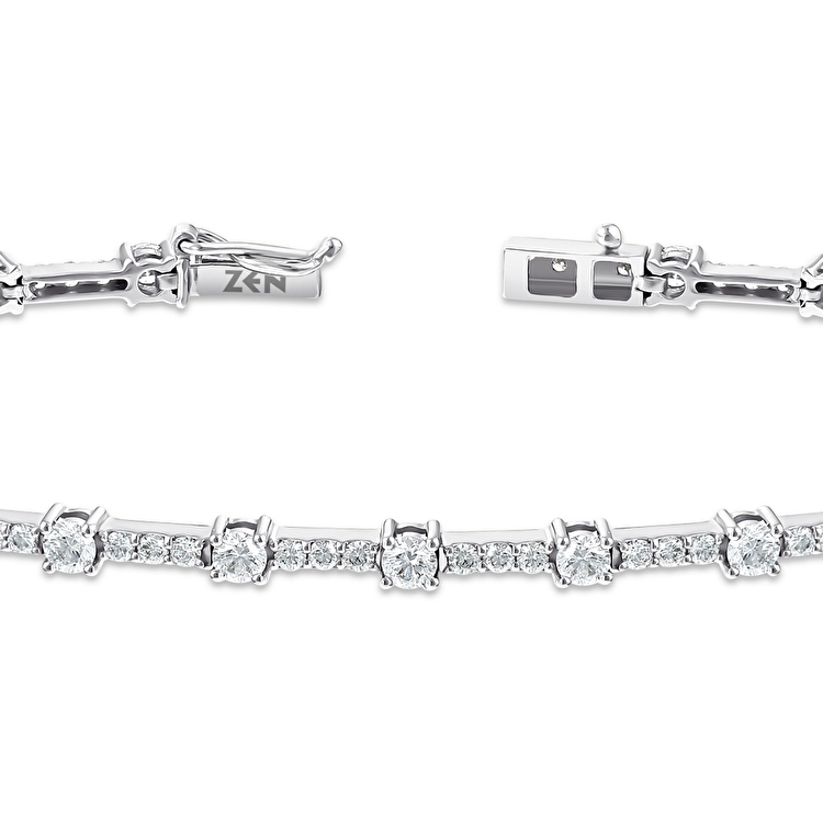 3,00 Karat Pırlanta Su Yolu Bileklik