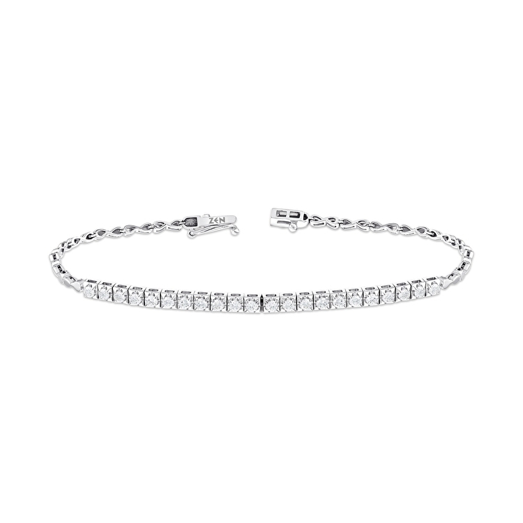 0,80 Karat Pırlanta Su Yolu Bileklik