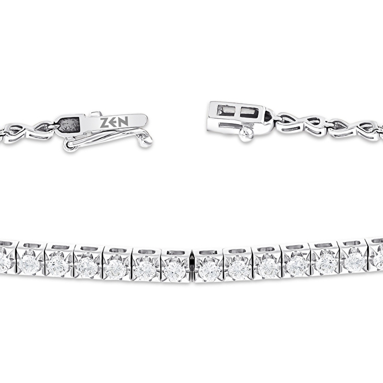 0,80 Karat Pırlanta Su Yolu Bileklik