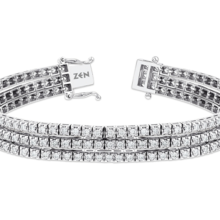 3,30 Karat Pırlanta Su Yolu Bileklik