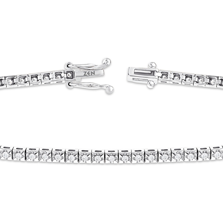 0,50 Karat Pırlanta Su Yolu Bileklik