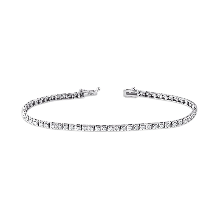 1,00 Karat Pırlanta Su Yolu Bileklik