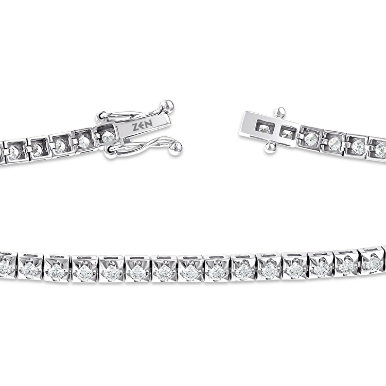 1,50 Karat Pırlanta Su Yolu Bileklik