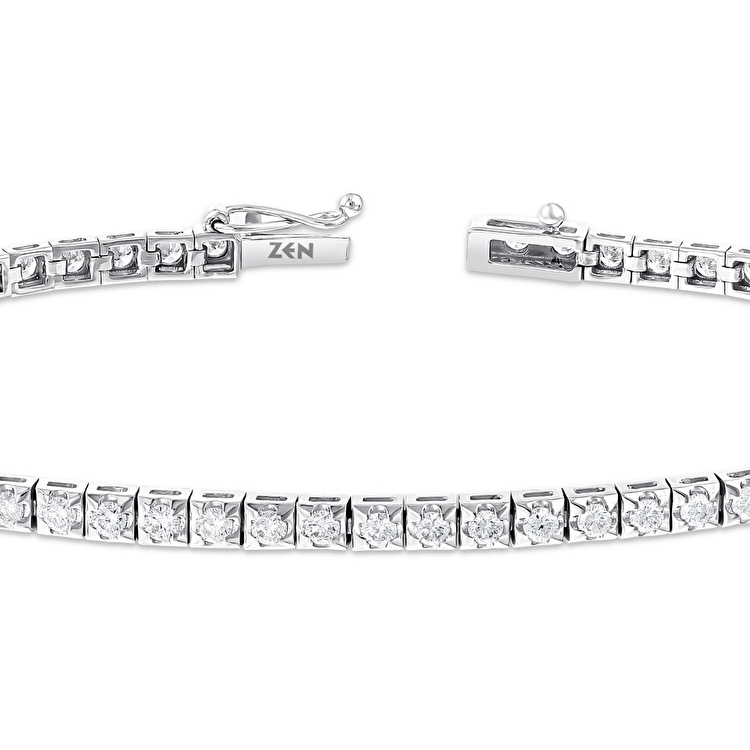 2,00 Karat Pırlanta Su Yolu Bileklik