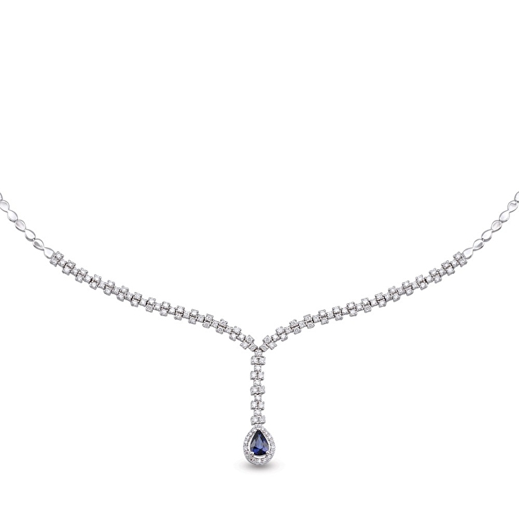 1,87 Karat Pırlanta Safir Gerdanlık