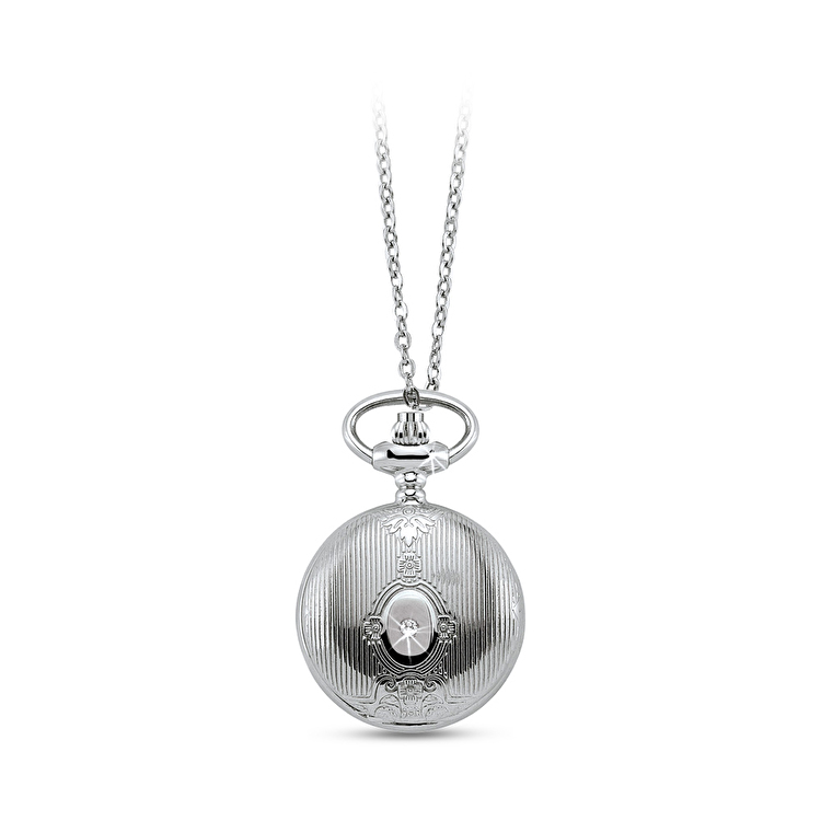 0,02 Karat Pırlantalı Saat Kolye