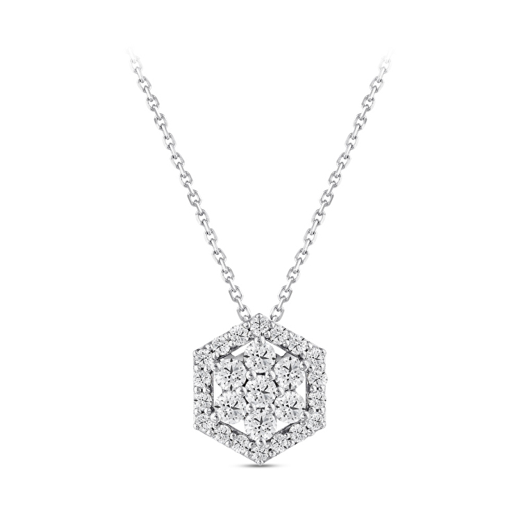 0,71 Karat Tasarım Pırlanta Kolye